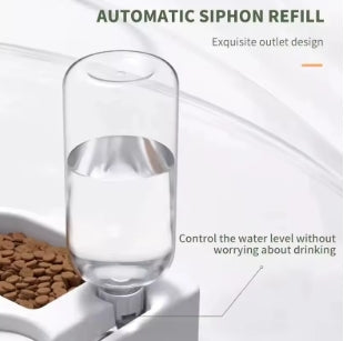 Automatic Drinking Love Pet Bowl Moisture-proof Cat Bowl Dog Basin Dual-use Multi-functional Drinking And Feeding