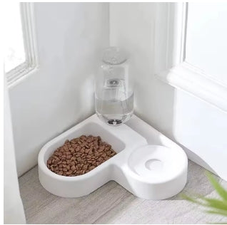 Automatic Drinking Love Pet Bowl Moisture-proof Cat Bowl Dog Basin Dual-use Multi-functional Drinking And Feeding